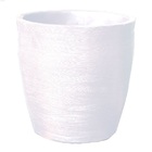 Vaso Planta 40x40 Oval Moderno Polietileno - Branco 006
