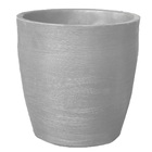 Vaso Planta 40x40 Oval Moderno Polietileno - Cinza Cimento 004