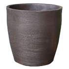 Vaso Planta 40x40 Oval Moderno Polietileno - Marrom Cafe 003