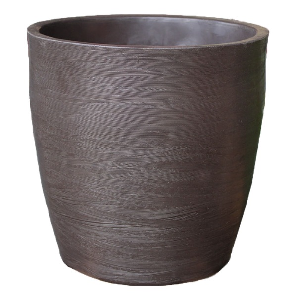 Vaso Planta 40x40 Oval Moderno Polietileno - Marrom Cafe 003
