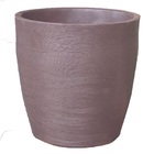 Vaso Planta 40x40 Oval Moderno Polietileno - Marrom Chocolate