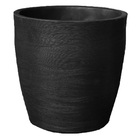 Vaso Planta 40x40 Oval Moderno Polietileno - Preto 002