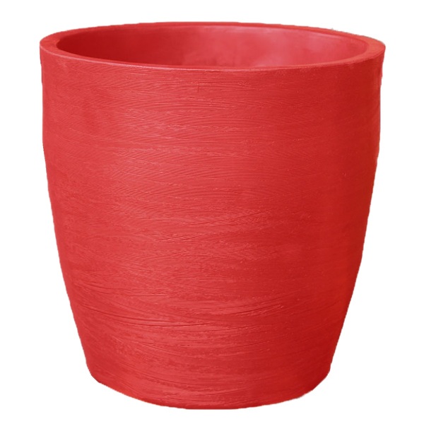 Vaso Planta 40x40 Oval Moderno Polietileno - Vermelho Pau Bra