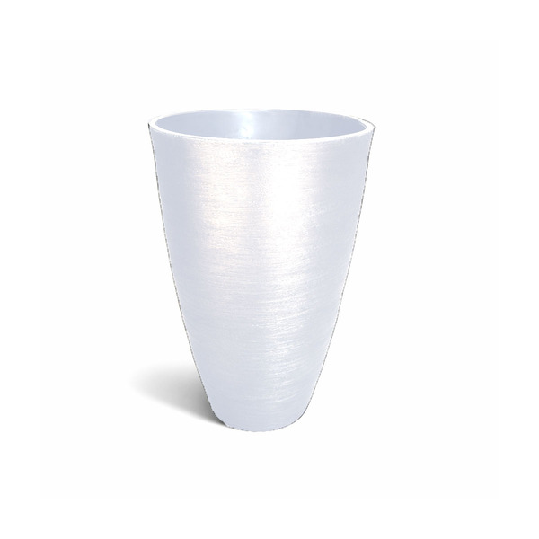 Vaso Planta 45x30 Oval Moderno Polietileno - Branco 006