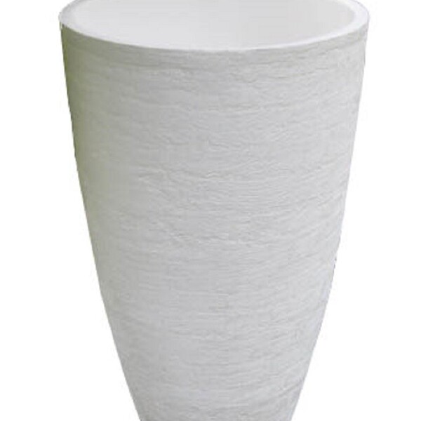 Vaso Planta 45x30 Oval Moderno Polietileno - Branco 006