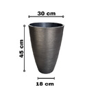 Vaso Planta 45x30 Oval Moderno Polietileno - Vermelho Pau Bra