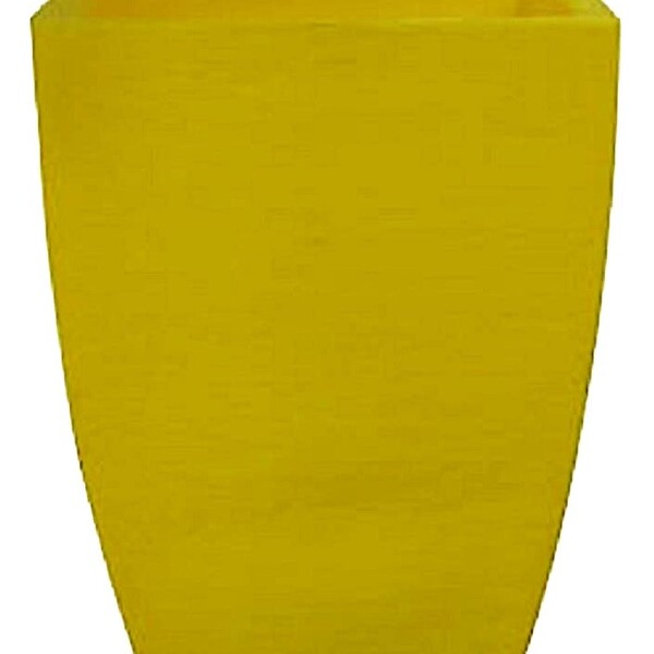 Vaso Planta 45x35 Moderno Trapézio Polietileno - Amarelo Gira