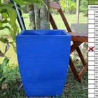 Vaso Planta 45x35 Moderno Trapézio Polietileno - Azul Arara 0