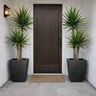 Vaso Planta 45x35 Moderno Trapézio Polietileno - Bege Castanh