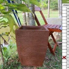 Vaso Planta 45x35 Moderno Trapézio Polietileno - Ferrugem 017