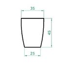 Vaso Planta 45x35 Moderno Trapézio Polietileno - Marrom Cafe