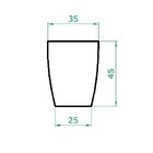 Vaso Planta 45x35 Moderno Trapézio Polietileno - Marrom Madei