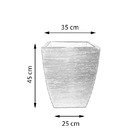 Vaso Planta 45x35 Moderno Trapézio Polietileno - Preto 002