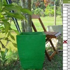 Vaso Planta 45x35 Moderno Trapézio Polietileno - Verde Bandei