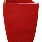 Vaso Planta 45x35 Moderno Trapézio Polietileno - Vermelho Pau