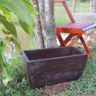 Vaso Planta 50x25 Jardineira Floreira Polietileno - Marrom Ma