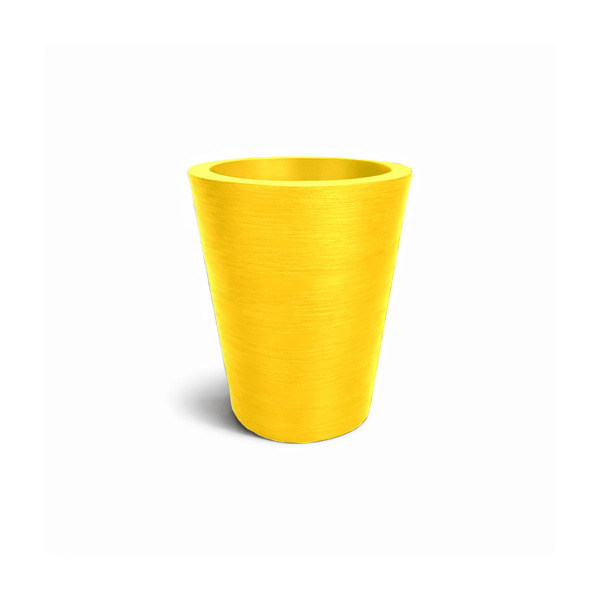 Vaso Planta 50x40 Redondo Cônico Polietileno - Amarelo Girass