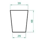 Vaso Planta 50x40 Redondo Cônico Polietileno - Areia 001