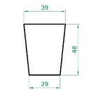 Vaso Planta 50x40 Redondo Cônico Polietileno - Azul Escuro 013