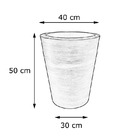 Vaso Planta 50x40 Redondo Cônico Polietileno - Laranja Sunset