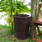 Vaso Planta 50x40 Redondo Cônico Polietileno - Marrom Cafe 003