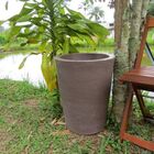 Vaso Planta 50x40 Redondo Cônico Polietileno - Marrom Chocola