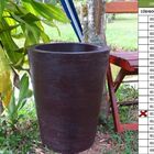 Vaso Planta 50x40 Redondo Cônico Polietileno - Marrom Madeira