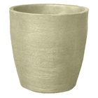 Vaso Planta 50x50 Oval Moderno Polietileno - Areia 001