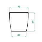 Vaso Planta 50x50 Oval Moderno Polietileno - Azul Bebe 019