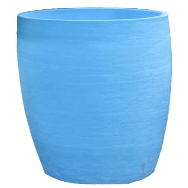 Vaso Planta 50x50 Oval Moderno Polietileno - Azul Bebe 019