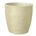 Vaso Planta 50x50 Oval Moderno Polietileno - Bege Castanha 012