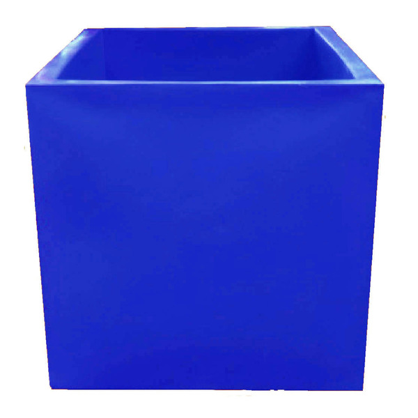 Vaso Planta 50x50 Quadrado Polietileno - Azul Arara 009