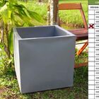Vaso Planta 50x50 Quadrado Polietileno - Cinza Cimento 004