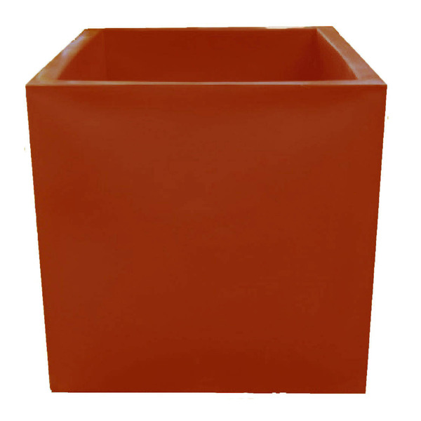 Vaso Planta 50x50 Quadrado Polietileno - Ferrugem 017