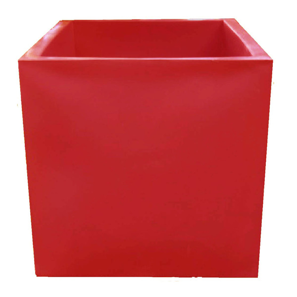 Vaso Planta 50x50 Quadrado Polietileno - Vinho Bordo 021