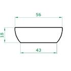Vaso Planta 55x20 Bacia Cuia Polietileno - Cinza Cimento 004