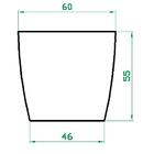 Vaso Planta 55x60 Trapézio Moderno Polietileno - Marrom Cafe