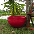 Vaso Planta 60x30 Bacia Polietileno - Vermelho Pau Brasil 005