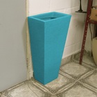 Vaso Planta 60x30 Trapézio Parede Polietileno - Azul Turquesa