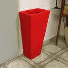 Vaso Planta 60x30 Trapézio Parede Polietileno - Vermelho Pau