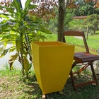 Vaso Planta 60x40 Moderno Trapézio Polietileno - Amarelo Gira