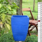 Vaso Planta 60x40 Moderno Trapézio Polietileno - Azul Arara 0