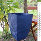 Vaso Planta 60x40 Moderno Trapézio Polietileno - Azul Escuro