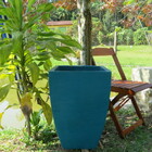 Vaso Planta 60x40 Moderno Trapézio Polietileno - Azul Turques