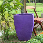 Vaso Planta 60x40 Moderno Trapézio Polietileno - Lilas Violet