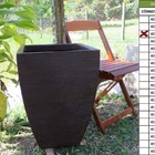 Vaso Planta 60x40 Moderno Trapézio Polietileno - Marrom Cafe