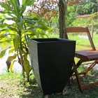 Vaso Planta 60x40 Moderno Trapézio Polietileno - Preto 002