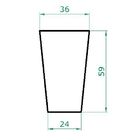 Vaso Planta 60x40 Trapézio Rústico Polietileno - Verde Bandei