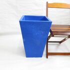 Vaso Planta 60x40 Trapézio Texturizado  Polietileno - Azul Ar
