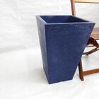 Vaso Planta 60x40 Trapézio Texturizado  Polietileno - Azul Es